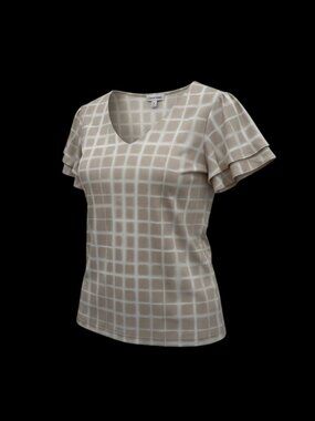 Calvin Klein Silver Logo Short Sleeve Top